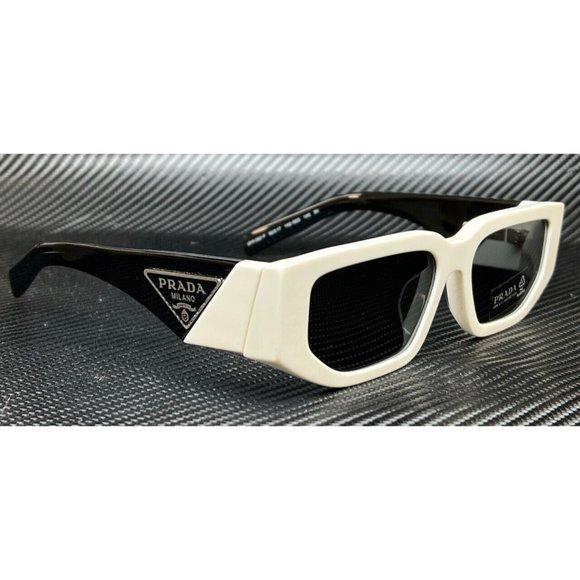 Prada Men's White Dark 55mm Two Tone Sunglasses - Picture 4 of 4